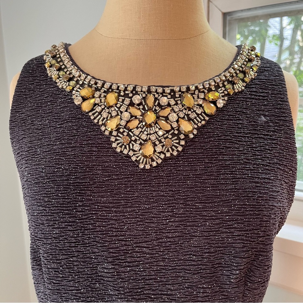 Jeweled Grey Formal Dress by Eliza J